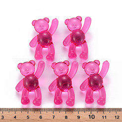 透明なアクリルビーズ  クマ  カメリア  37x28x13mm  穴：2.5mm  約133個/500g&nbsp;MACR-S373-01B-906