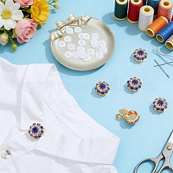 6Pcs Alloy Rhinestone Cufflinks&nbsp;FIND-NB0007-41C