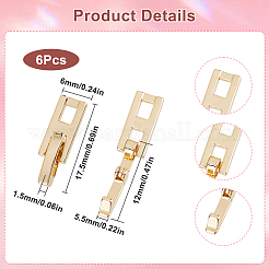 6Pcs Brass Fold Over Clasps&nbsp;KK-SC0005-46
