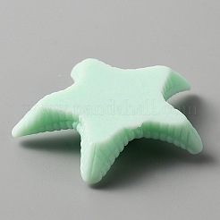 海をテーマにしたオペーク レジン カボション  ヒトデ  アクアマリン  37x40x9.5mm&nbsp;CRES-WH0013-13C
