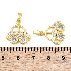 真鍮マイクロパヴェクリアキュービックジルコニアペンダント  車のチャーム  18KGP本金メッキ  18x16x3mm  穴：5x2.5mm&nbsp;CU-CBABDE1-12G