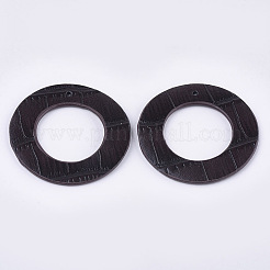 PUレザーペンダント  リング  ココナッツブラウン  42.5x1.5mm  穴：1.5mm&nbsp;X-FIND-S299-04F