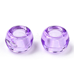 透明プラスチックビーズ  バレル  蘭  9x6mm  穴：3.8mm  約1950個/500g&nbsp;KY-T025-01-E04