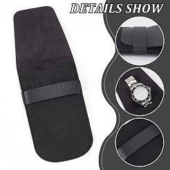 Portable PU Leather & Felt Single Watch Pouch Storage Bags&nbsp;ABAG-WH0248-501A