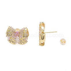 Cubic Zirconia Bowknot Stud Earrings&nbsp;EJEW-N011-66