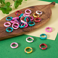 30Pcs Handmade Polymer Clay Finger Rings&nbsp;RJEW-TA0001-11B