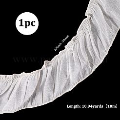 10mのポリエステルリボン  フリルレースリボン  洋服アクセサリー用  古いレース  2-3/4インチ（70mm）&nbsp;SRIB-FG0001-40A