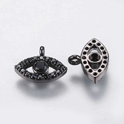 Brass Micro Pave Cubic Zirconia Charms&nbsp;ZIRC-G132-63B