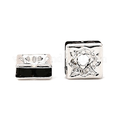 Brass Rhinestone Spacer Beads&nbsp;X-RSB072-04S