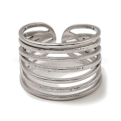 Non-Tarnish 304 Stainless Steel Open Cuff Rings&nbsp;RJEW-Z018-08P