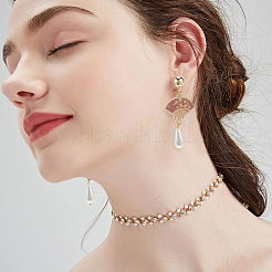 20 個の真鍮のスタッドのイヤリングパーツ  水平ループと 20 個のプラスチック イヤー ナット付き  半円  18KGP本金メッキ  10.5x8mm  穴：1.5mm  ピン：0.7mm&nbsp;KK-HY0001-13