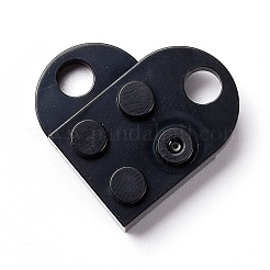 樹脂チャーム  ビルディングブロックチャーム  半楕円形  ブラック  23.5x15.5x5mm  穴：5mm&nbsp;LS-RESI-L033-07F
