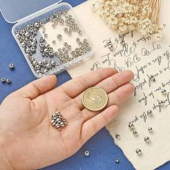 200Pcs 4 Styles Rack Plating and PVD Vacuum Plating Brass Round Spacer Beads&nbsp;KK-CJ0001-91