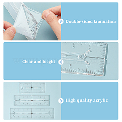 3Pcs 3 Style Acrylic Quilting Template&nbsp;DIY-WH0568-39