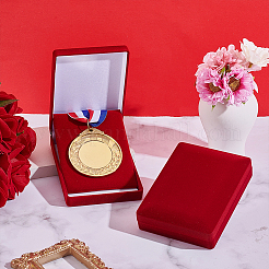 Rectangle Velvet Commemorative Coin Storage Boxes&nbsp;CON-WH0100-14A