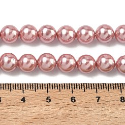 Electroplated Shell Pearl Beads Strands&nbsp;BSHE-G041-8mm-05