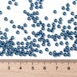 MIYUKIラウンドロカイユビーズ  日本製シードビーズ  （rr326)透明カプリブルーの光沢  8/0  3mm  穴：1mm  約422~455PCS /ボトル  10 G /ボトル&nbsp;SEED-JP0009-RR0326