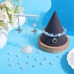 10 Strands Transparent Frosted Glass Beads Strands&nbsp;GLAA-SC0002-25