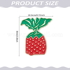 1Pc Strawberry Enamel Pins&nbsp;JEWB-LP0004-63