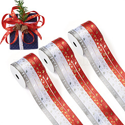 3ロール10m 5色ホットスタンプクリスマスポリエステルリボンセット  ギフト包装用  ミックスカラー  3/8インチ（9.5mm）  2メートル/色について&nbsp;OCOR-TA0002-13
