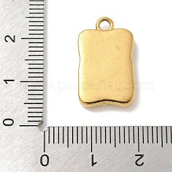 304ステンレススチールラインストーンペンダント  長方形と太陽  ゴールドカラー  20.5x12.5x3mm  穴：3mm&nbsp;STAS-I322-60G