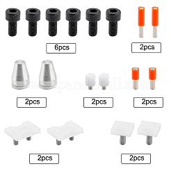 45＃スチールストーン象眼細工ホルダー  プラスチックパーツ  六角レンチ  プラチナ  14~82x6~78.5x4.5~78.5mm  21pc&nbsp;AJEW-WH0162-17