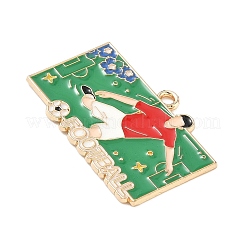 Sports Alloy Enamel Pendants&nbsp;ENAM-I074-01G-06