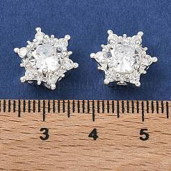 Brass Pave Cubic Zirconia Multi-Strands Links&nbsp;KK-B172-09S-03