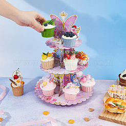 2Pcs 3 Tier Paper Cupcake Stand&nbsp;DIY-DC0003-92A