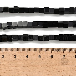 Natural Black Onyx Beads Strands&nbsp;G-Z110-J01-4x4mm