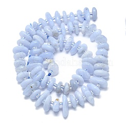 Natural Blue Lace Agate Chip Beads Strands&nbsp;G-NH0016-J01-01