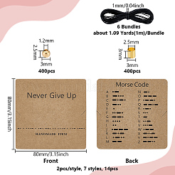 DIY Morse Code Bracelets Making Kits&nbsp;DIY-UN0008-18G