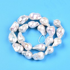 Natural Baroque Pearl Keshi Pearl Beads Strands&nbsp;PEAR-S019-05C