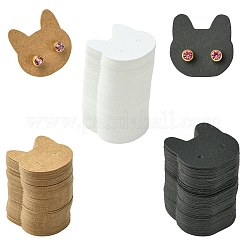 100Pcs Cat Shaped Paper Earring Display Cards&nbsp;EDIS-YW0001-09A
