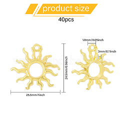 40Pcs Rack Plating Alloy Open Back Bezel Pendants&nbsp;FIND-CA0008-76