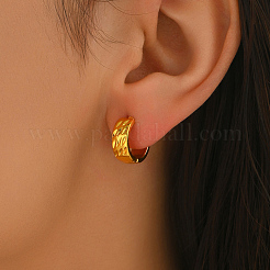 Leaf Pattern Brass Hoop Earrings&nbsp;MB2194