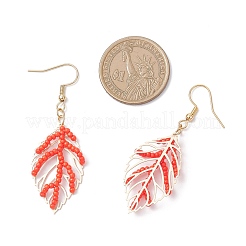 Handmade Glass Seed Beads Dangle Earrings&nbsp;EJEW-MZ00563-02