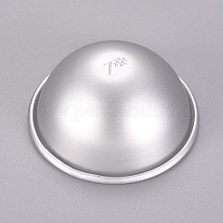 アルミ合金バスボム金型  バスボム手作り石けん用  半円  銀  46.5x21mm&nbsp;LS-DIY-WH0158-28D