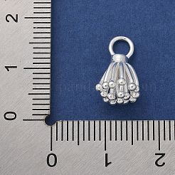 スターリングシルバーのタンポポの花のチャーム925個  銀  14x8.5x8.5mm  穴：3mm&nbsp;LS-STER-D300-25S