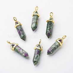 Natural Ruby in Zoisite Double Terminated Pointed Pendants&nbsp;G-G902-B15