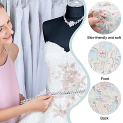 3D Flower Organgza Polyester Embroidery Ornament Accessories&nbsp;DIY-WH0297-20D