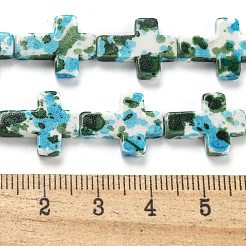 Baking Paint Synthetic Turquoise Beads Strands&nbsp;G-H060-01F