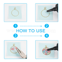 50Pcs 5 Style Copper Open Back Bezel Pendants&nbsp;FIND-NB0002-41