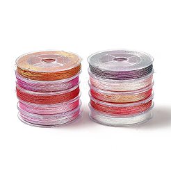 10 Rolls 10 Colors 6-Ply PET Polyester Metallic Thread&nbsp;OCOR-L046-03A