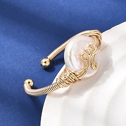 Brass Cuff Open Rings&nbsp;RJEW-D344-03G