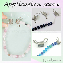 60Pcs 2 Styles Stainless Steel Spring Bead Clamps for Beading Jewelry Making&nbsp;FIND-SC0009-62
