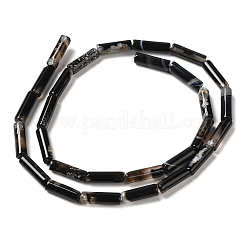 天然石瑪瑙ビーズ連売り  コラム  染め＆加熱  ミックスカラー  13~14x4mm  穴：1mm  約28個/連  15.12''（38.4センチメートル）&nbsp;G-E612-B13
