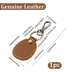 Oval Cowhide Pendant Keychains&nbsp;KEYC-WH20001-17A