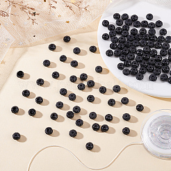 DIYロンデル樹脂ラインストーンビーズブレスレット作成キット  ブラック  8x4.5mm  穴：1.8mm&nbsp;DIY-ME0001-20