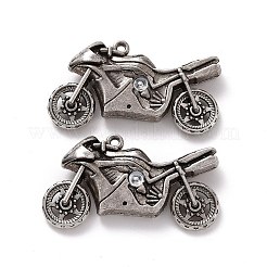 合金のチベット風チャーム  バイクチャーム  アンティークシルバー  50x29x10mm  穴：2.5mm&nbsp;FIND-H041-23AS